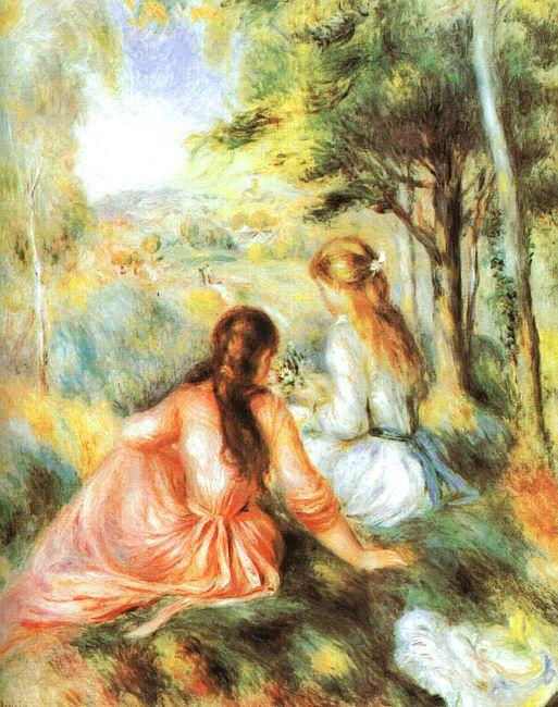 Pierre Renoir In the Meadow oil painting picture